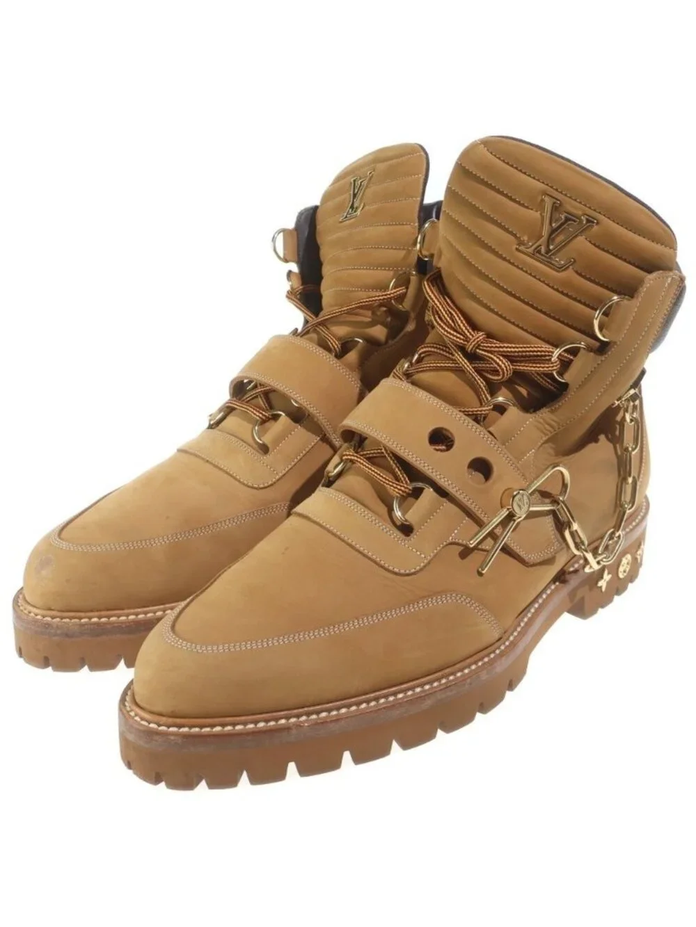 Louis Vuitton LV Creeper Line Monogram Chain Decoration Pointed Toe Ankle Boots